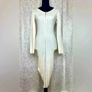 Never worn off white ribbed knit sweater dress